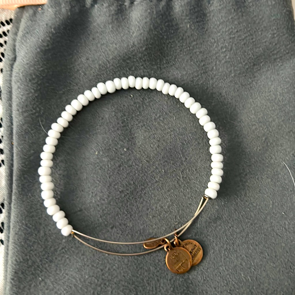 White Beaded Bangle